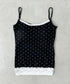 カップ付きドット柄キャミソール | BA2255052 | ブラック