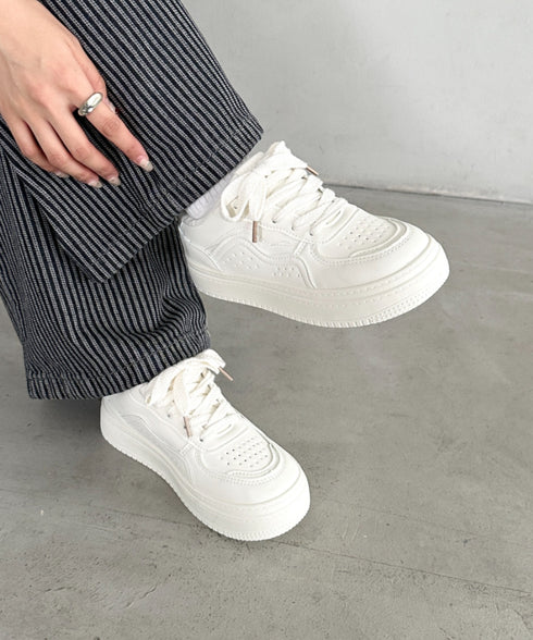 ボリュームソール厚底コートスニーカー | BA3256005 | ホワイト