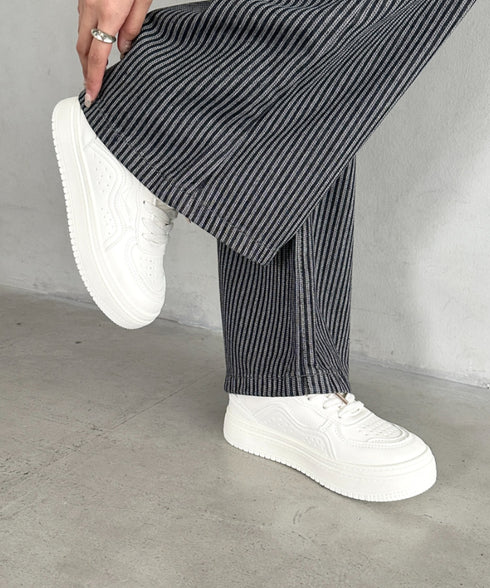 ボリュームソール厚底コートスニーカー | BA3256005 | ホワイト