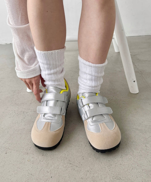 ダブルストラップフラットシューズ | SL3256020 | シルバー