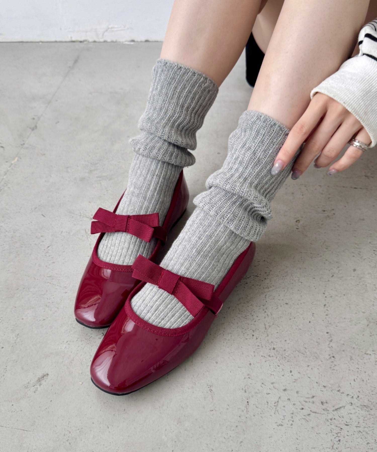 美品　早い者勝ち2024A/W. ツイードフラットシューズ 美品早い者勝ち2024A/W. ツイードフラットシューズ