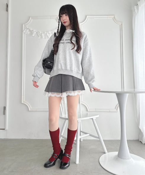 【6色展開】カラーリブハイソックス | LO6256010 | レッド
