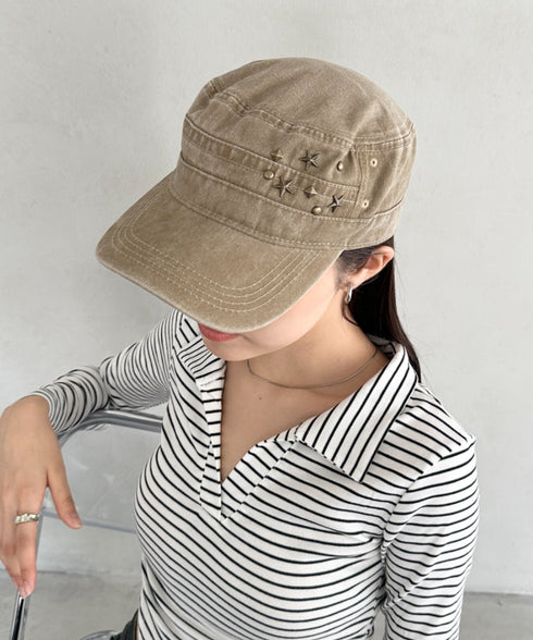 スタッズワークキャップ | BA5256008 | ベージュ