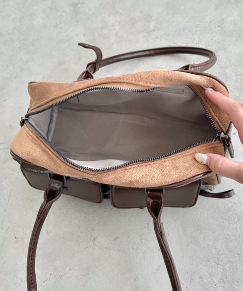 ワンポイントスターダブルポケットボストンバッグ | SL1256049 | ブラウン
