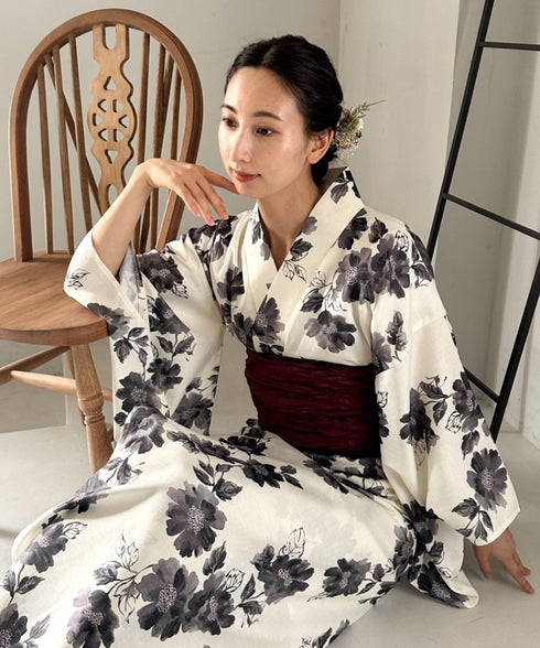 選べる7柄展開 1人で着られる浴衣2点セット(浴衣/帯) セパレート浴衣 かんたん二部式浴衣セット | MD2252056 | その他1