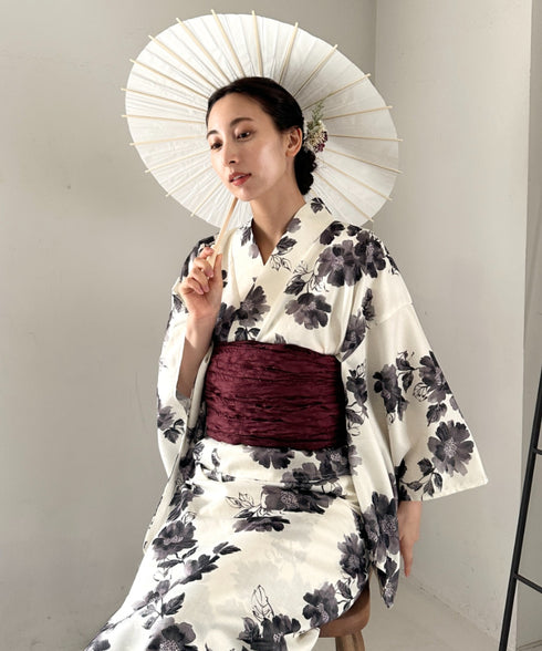 選べる7柄展開 1人で着られる浴衣2点セット(浴衣/帯) セパレート浴衣 かんたん二部式浴衣セット | MD2252056 | その他1