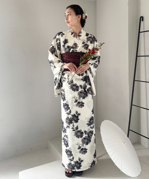 選べる7柄展開 1人で着られる浴衣2点セット(浴衣/帯) セパレート浴衣 かんたん二部式浴衣セット | MD2252056 | その他1