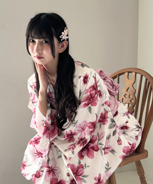選べる7柄展開 1人で着られる浴衣2点セット(浴衣/帯) セパレート浴衣 かんたん二部式浴衣セット | MD2252056 | その他6