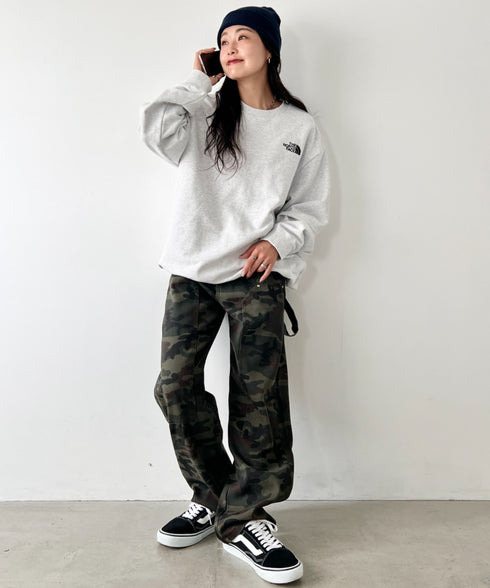 THE NORTH FACE(ザ・ノースフェイス)/バックプリント コットン スウェット クルーネック 大きめサイズあり/M'S SEOUL FOUR SEASONS SWEATSHIRTS | IM2253020 | グレー