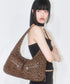 ILLIGO(イリゴ)/大容量 レオパード スタッズ ショルダー トートバッグ/LEOPARD STUD SHOULDER BAG | AT1253026 | ブラウン