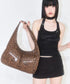 ILLIGO(イリゴ)/大容量 レオパード スタッズ ショルダー トートバッグ/LEOPARD STUD SHOULDER BAG | AT1253026 | ブラウン