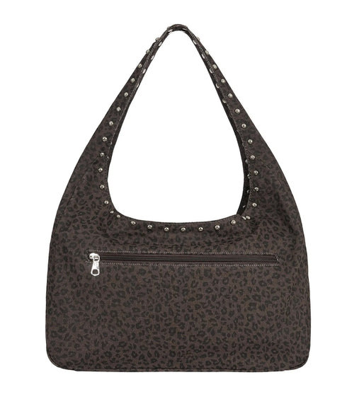 ILLIGO(イリゴ)/大容量 レオパード スタッズ ショルダー トートバッグ/LEOPARD STUD SHOULDER BAG | AT1253026 | ダークブラウン