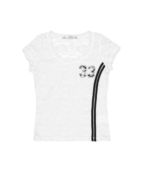 SETUPEXE(セットアップイーエックスイー)/レース 半袖 Tシャツ/33 LACE TOP | AT2253027 | ホワイト