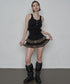 SETUPEXE(セットアップイーエックスイー)/レース フリル チュチュ ティアード ミニ スカパン/TUTU MIX SKRIT PANTS | AT2253028 | レオパード