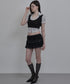 SETUPEXE(セットアップイーエックスイー)/レース フリル チュチュ ティアード ミニ スカパン/TUTU MIX SKRIT PANTS | AT2253028 | ブラック