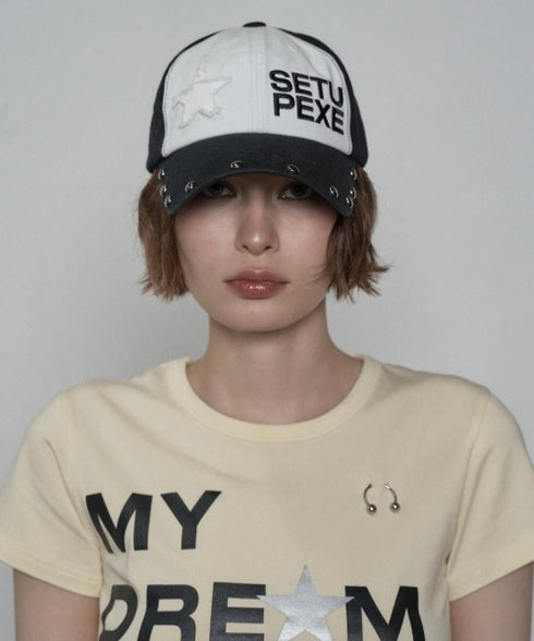 SETUPEXE(セットアップイーエックスイー)/ロゴ スタッズ ヴィンテージ ベースボールキャップ 帽子/STUDDED LOGO BALL CAP | AT5253029 | ブラック系その他