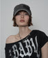 SETUPEXE(セットアップイーエックスイー)/ロゴ スタッズ ヴィンテージ ベースボールキャップ 帽子/STUDDED LOGO BALL CAP | AT5253029 | チャコールグレー