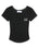MUCENT(ムセント)/Vネック クロップド 半袖 Tシャツ/SUNNIOR LACE V-NECK HALF T | AT2253034 | ブラック