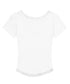 MUCENT(ムセント)/Vネック クロップド 半袖 Tシャツ/SUNNIOR LACE V-NECK HALF T | AT2253034 | アイボリー