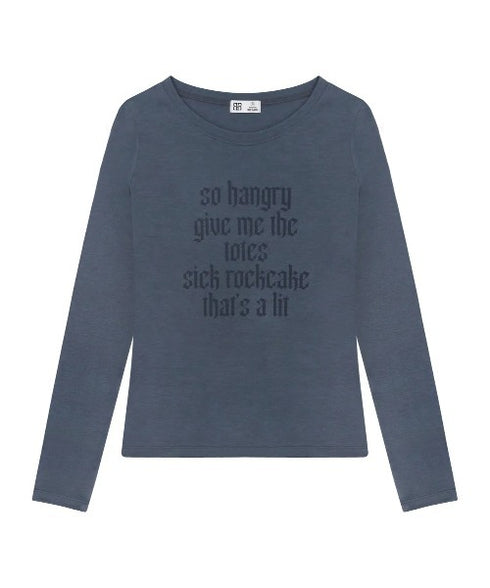 ROCKCAKE(ロックケーキ)/シアー ロゴ ラウンドネック トップス/Funk Mesh Top | AT2253035 | チャコールグレー
