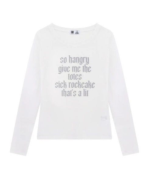 ROCKCAKE(ロックケーキ)/シアー ロゴ ラウンドネック トップス/Funk Mesh Top | AT2253035 | アイボリー