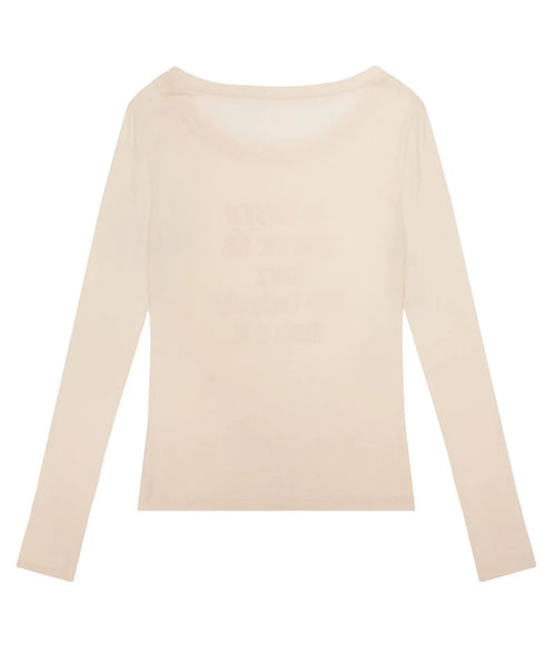 ROCKCAKE(ロックケーキ)/シアー ロゴ ラウンドネック トップス/Funk Mesh Top | AT2253035 | クリーム