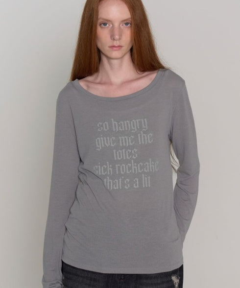 ROCKCAKE(ロックケーキ)/シアー ロゴ ラウンドネック トップス/Funk Mesh Top | AT2253035 | グレー