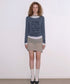 ROCKCAKE(ロックケーキ)/シアー ロゴ ラウンドネック トップス/Funk Mesh Top | AT2253035 | チャコールグレー