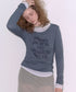 ROCKCAKE(ロックケーキ)/シアー ロゴ ラウンドネック トップス/Funk Mesh Top | AT2253035 | チャコールグレー