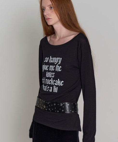 ROCKCAKE(ロックケーキ)/シアー ロゴ ラウンドネック トップス/Funk Mesh Top | AT2253035 | ブラック