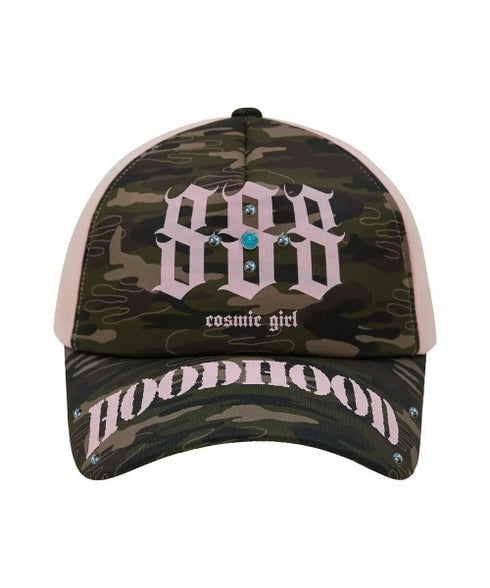 HOODHOOD(フッドフッド)/スタッズ メッシュ トラッカーキャップ 帽子/888 Mesh Trucker Cap | AT5253036 | グリーン系カモフラージュ