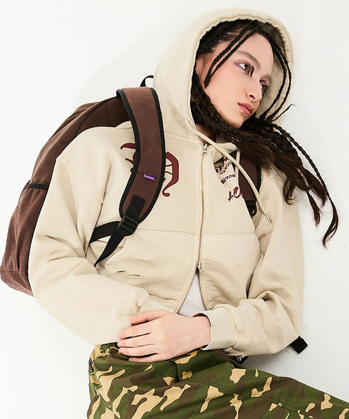 HOODHOOD(フッドフッド)/A4対応 アップリケ バックパック リュック/HD Logo Applique Backpack | AT1253037 | ブラウン