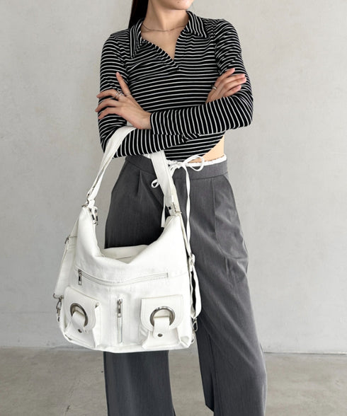 ダブルポケット3wayショルダーバッグ | BA1256010 | ホワイト