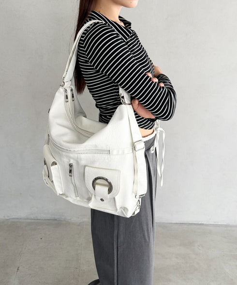 ダブルポケット3wayショルダーバッグ | BA1256010 | ホワイト