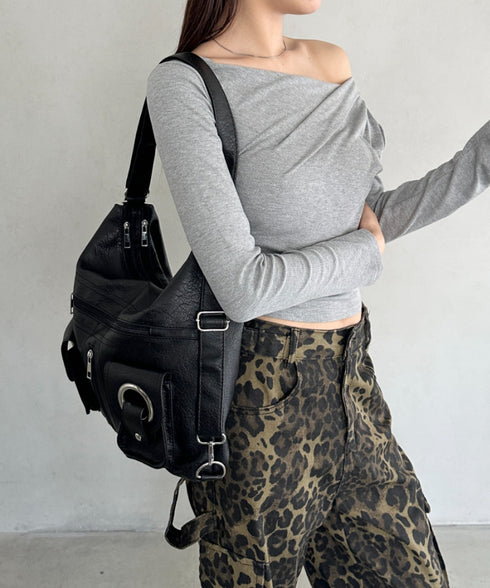 ダブルポケット3wayショルダーバッグ | BA1256010 | ブラック