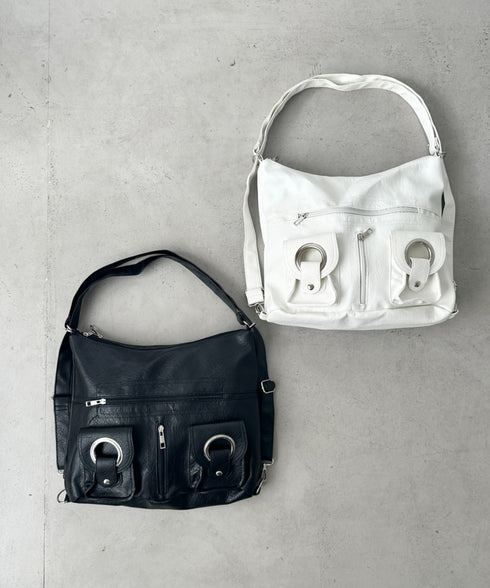 ダブルポケット3wayショルダーバッグ | BA1256010 | ブラック