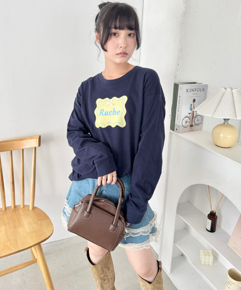 ウェーブロゴリボンTシャツ | SL2256057 | ダークネイビー