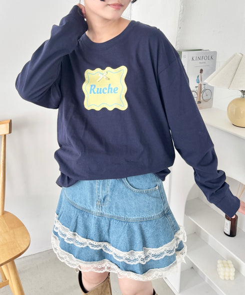 ウェーブロゴリボンTシャツ | SL2256057 | ダークネイビー