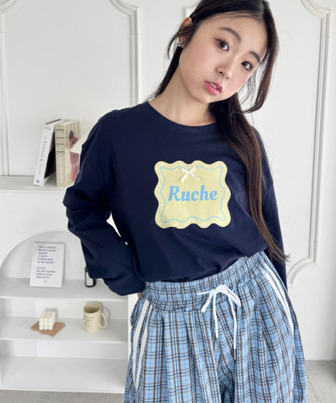 ウェーブロゴリボンTシャツ | SL2256057 | ダークネイビー