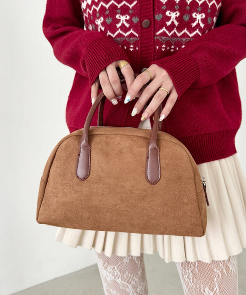 スウェードライクミニボストンバッグ | SL1256061 | ブラウン