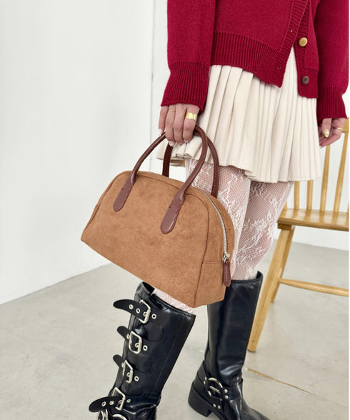 スウェードライクミニボストンバッグ | SL1256061 | ブラウン