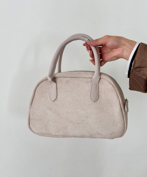 スウェードライクミニボストンバッグ | SL1256061 | アイボリー