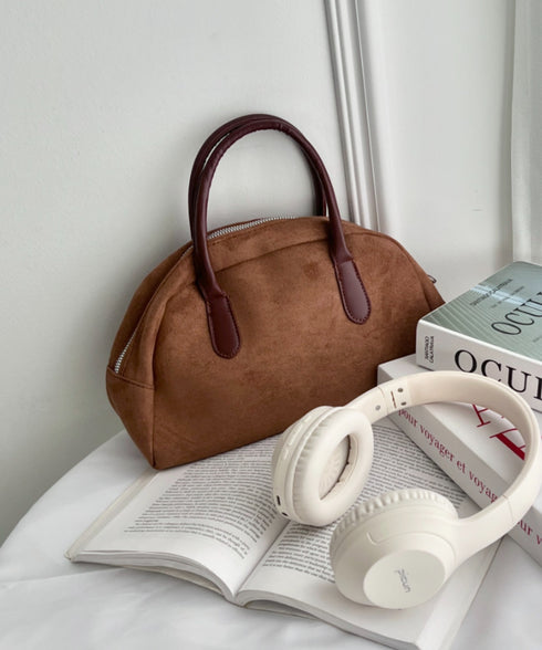 スウェードライクミニボストンバッグ | SL1256061 | ブラウン