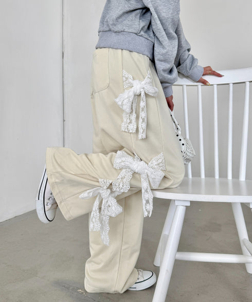 サイドレースリボンスウェットパンツ | SL2256063 | アイボリー