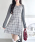 チェックフリルリボンワンピース | LO2253012 | ブラック