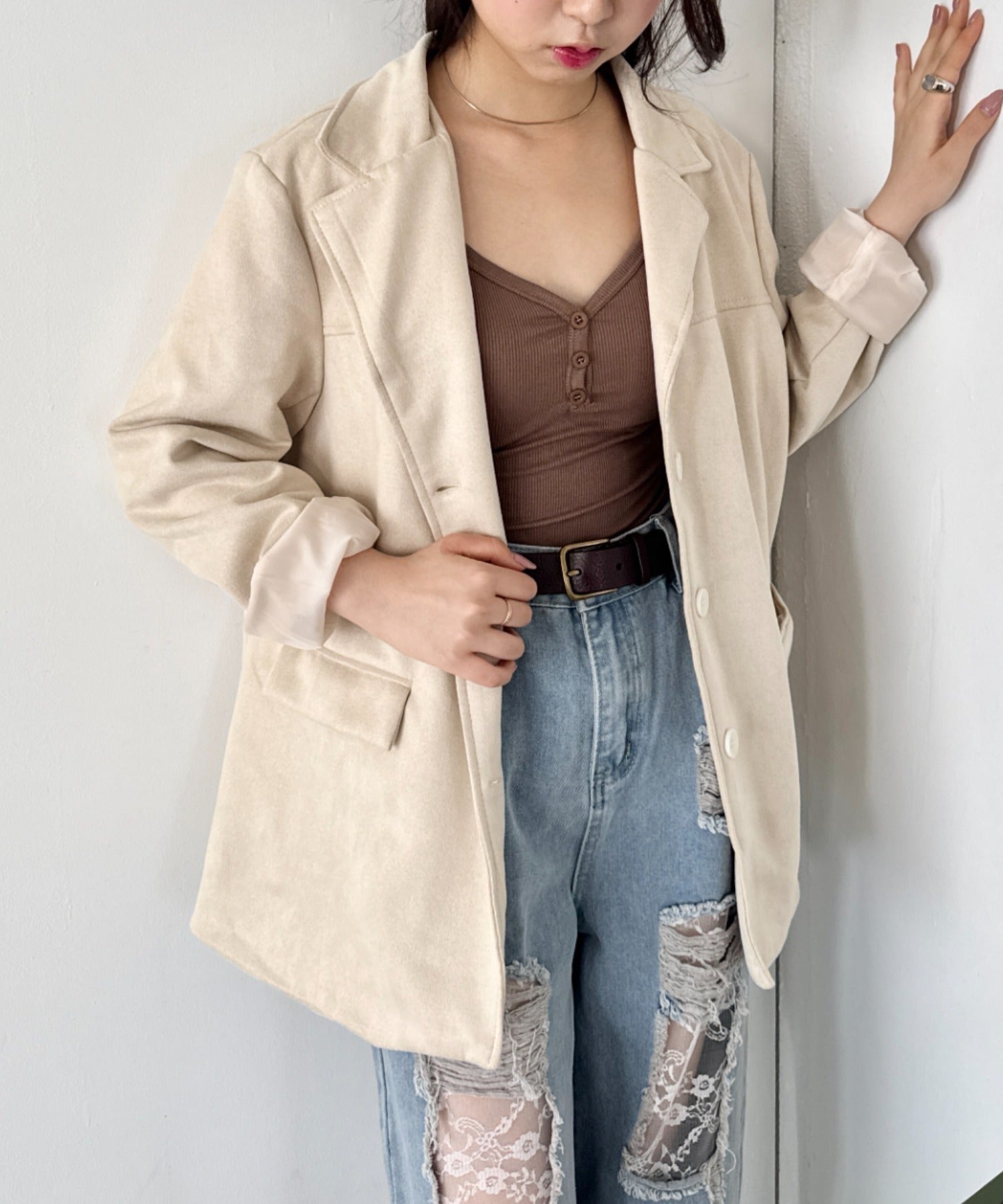 【STONE 】テーラードジャケット　ダークブラウン　Sサイズ テーラードジャケット – Outfitter lab