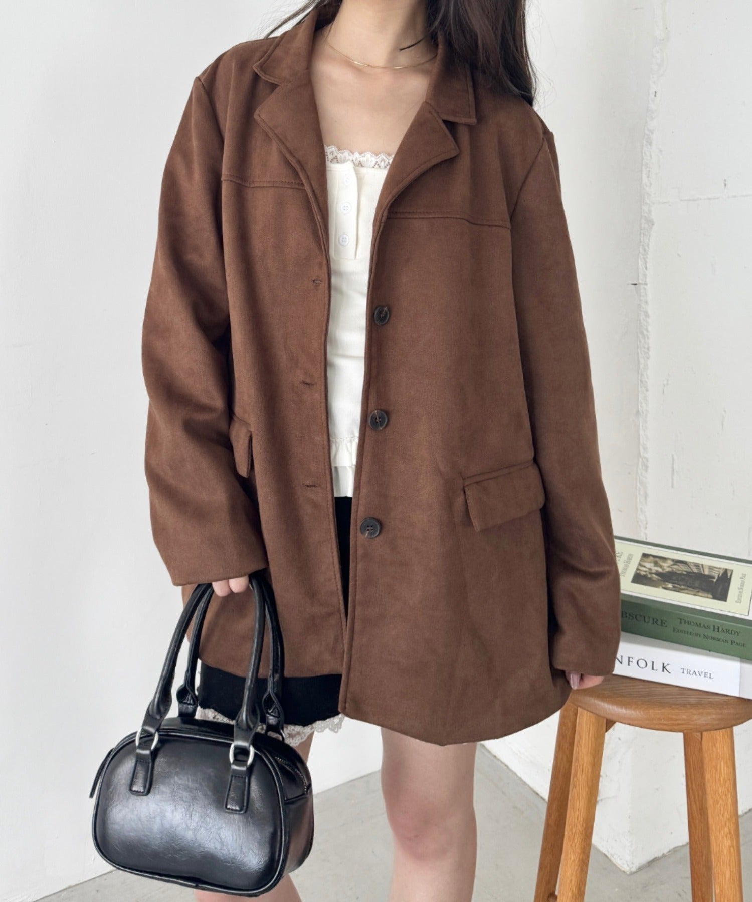 【STONE 】テーラードジャケット　ダークブラウン　Sサイズ テーラードジャケット – Outfitter lab