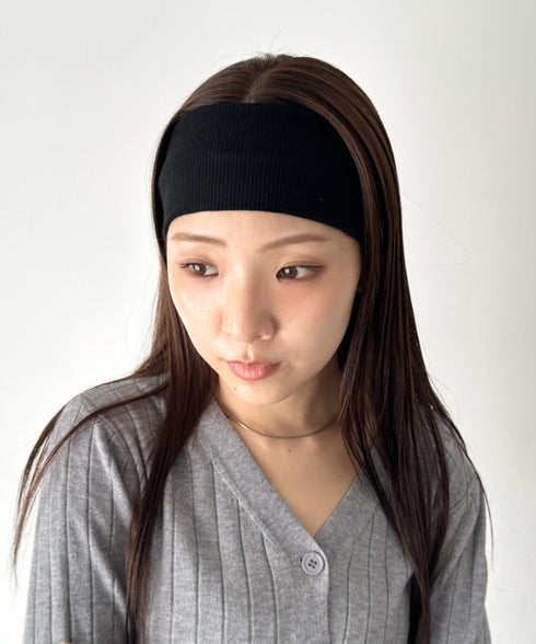 リブヘアバンド | BA6256017 | ブラック