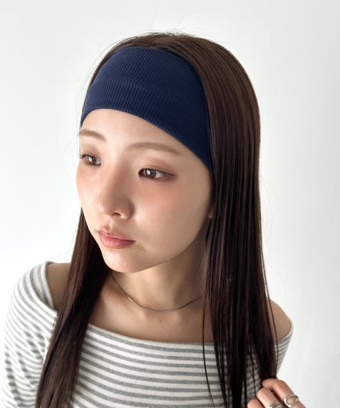 リブヘアバンド | BA6256017 | ネイビー