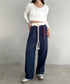 チャーム付きウエスト配色スウェットパンツ | MD2253031 | ネイビー